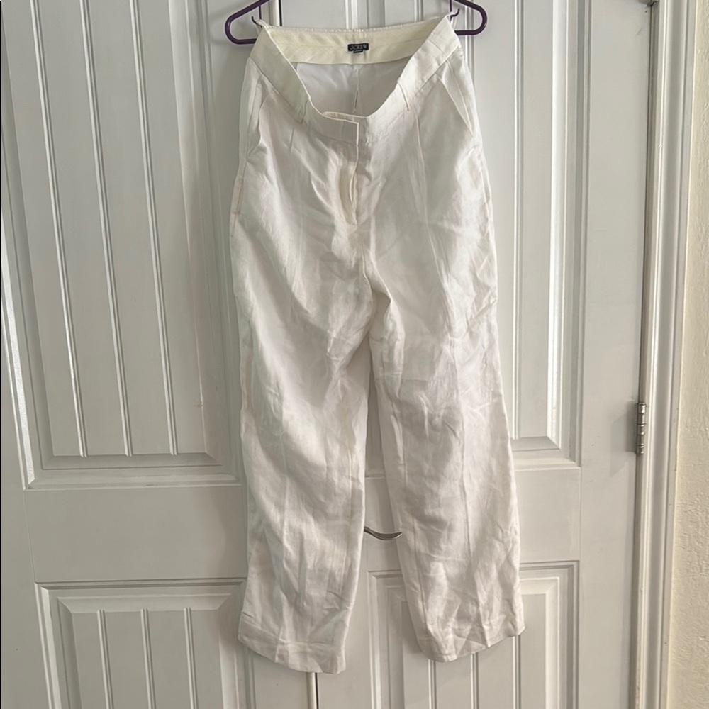 J. Crew White Wide Leg Pants & Jumpsuits